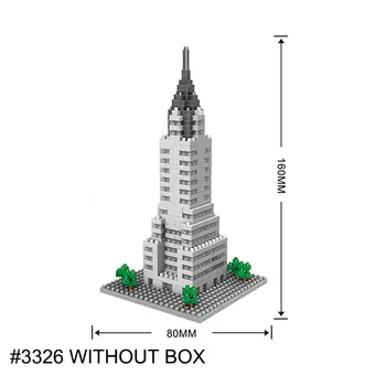Wisehawk Mini Bloky svetoznámej Architektúry Micro Model Budovy Vianočné Darčeky Vzdelávacie Hračky pre Deti, Bez rámčeka