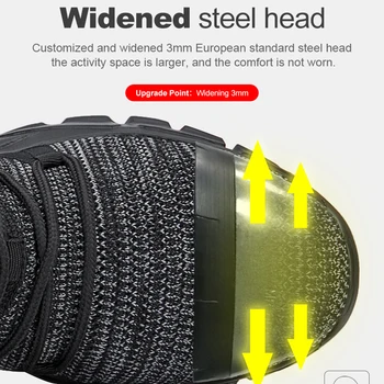 Nové Jeseň 36-48 Ocele hlavu pracovné topánky, anti-rozbíjať,anti-punkcia, ľahké, priedušné bezpečnostná obuv, že izolovať elektriny