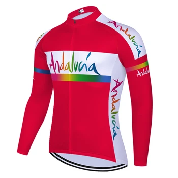 Tím ANDALÚZIA camisa ciclismo masculina leto jar rýchlo vyschnúť camisa de ciclismo cyklistické tričko ropa ciclismo hombre