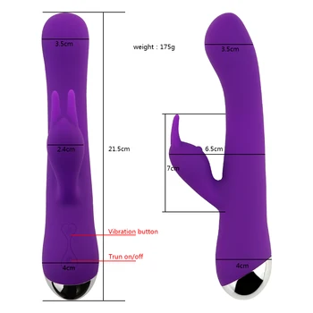 Rabbit Vibrátor USB Nabíjanie G-Spot Vibrátor, Dildo pre Ženy, Duálne Vibrácie Silikónové Nepremokavé Klitorisu Masér Sex shop Hračky
