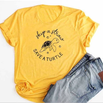 T-shirt kórejský vintage streetwear list tričko tlač top oblečenie bavlna žena Mäkké Krátky Rukáv T-Shirt Letné Voľné