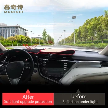 Pre Toyota Camry Auto Panel Kryt Dash Mat Dash Pad Slnečník DashMat 2018 2019 2020 Auto Styling Interiérové Doplnky