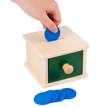 Montessori Škôlky Materiálu Objektu Trvalého Úložný Box S Táckou Loptu Praxi Hand-eye Koordináciou
