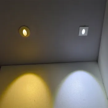 10pcs Moderné zabudované LED schodisko svetlo nástenné svietidlo 1w 3w hliníkové Zapustené v led krok lampa pre domy, vzletových a pristávacích dráh,pivnice,schodiská