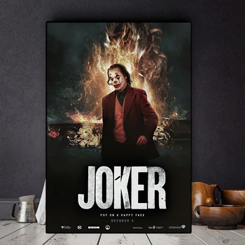 Darebák Fajčenie Joker Film Umenie Plagátu Plátno na Stenu Joaquin Phoenix Výtlačkov a Plagát, Obraz Komické Obývacia Izba Domáce Dekorácie
