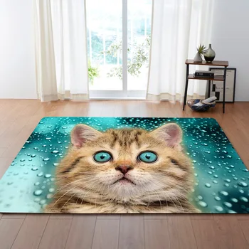 Zviera mačka koberec krásne roztomilé mačka koberec pre obývacie spálne reštaurácia deti hrať mat nordic módne poschodí veľké tapetes