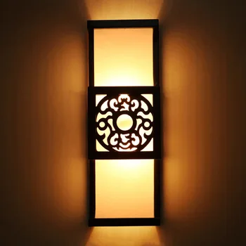 Čínsky klasický starožitné nástenné svietidlo spálňa foyer sconce lampa uličkou chodby, imitácia pergamen