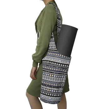 Prenosné Vytlačené Plátno Yoga Mat Taška multifunkčné Rameno Skladovanie Prípade Vrecko na Zips