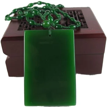 KYSZDL Prírodné Hetian kameň zeleného kameňa zeleného kameňa náhrdelník prívesok prívesok Vianočné žena sveter reťazca