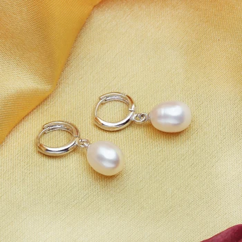 FENASY 925 Sterling Silver náhrdelník Prírodné Sladkovodné Perly Šperky sady perlový náhrdelník krúžok hoop náušnice pre ženy strany darček