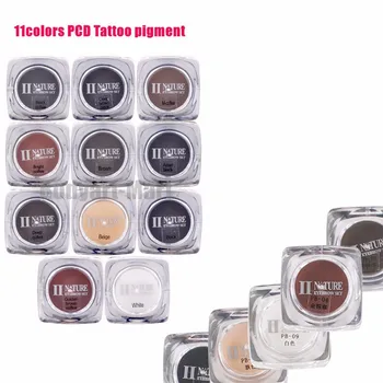 Doprava zadarmo 10Pcs/Set 11 Farieb Na Výber Populárnych Permanentného make-upu PCD Tetovanie, Pigmentové Pre Obočia, očných liniek