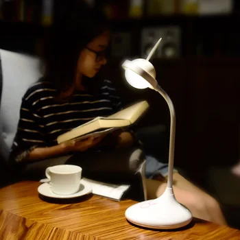Nové LED dotykový stolná lampa môže byť ohnuté o 90 stupňov, silikónové roztomilé zvieratko králik plnenie nočné svetlo