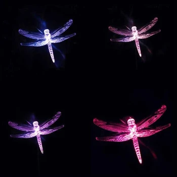 RGB Vonkajší LED Trávnik Ľahké Záhradné Osvetlenie, Vodotesný Pre Záhradné Dekorácie Motýľ Vták Dragonfly Novinka Umenie Solárne Lampy Dekor