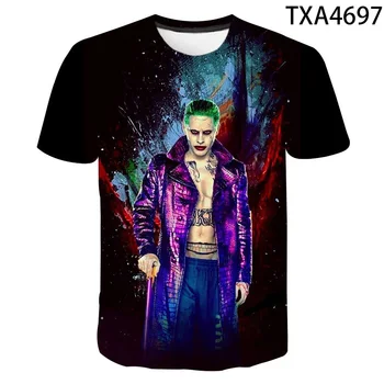 Samovražedné Komando T Shirt Mužov Ženy, Deti, Harley Quinn Joker T-shirt 3D Vytlačené Krátky Rukáv Topy Chlapec Dievča Leta Streetwear