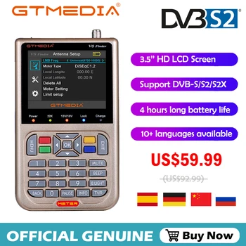 Gtmedia V8 Finder Meter SatFinder Digitálnej kvalite 1080P HD DVB-S2 S2X TELEVÍZNEHO Signálu a Prijímač Sat Dekodér Polohy, Vyhľadávanie Satelitného Prístroja