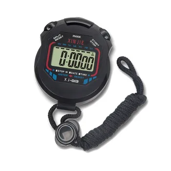 Profesionálne Digitálne Prenosné LCD Časovač Chronograf Športové Počítadlo Stopky s Popruh XRQ88