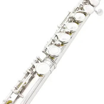 Strieborné Pozlátené 16-Jamkové Koncert Flauta Cupronickel Hudobný Nástroj s čistiacou Handričkou Stick Rukavice Skrutkovač