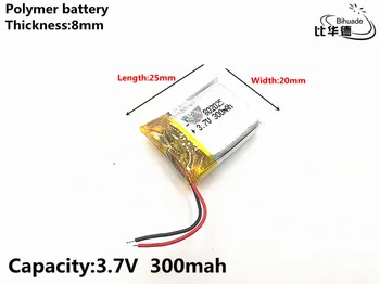 Dobrý Qulity 3,7 V,300mAH,802025 Polymer lithium ion / Li-ion batéria pre HRAČKA,POWER BANKY,GPS,mp3,mp4