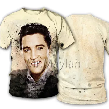 Kráľ Elvis Presley 3D Printed Tee tričko Muži/ženy Rock Streetwear Tričko Muž Modis Oblečenie poleras hombre Hiphop Topy WQ99