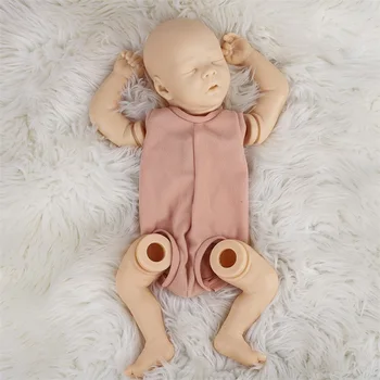 17 Palcové Reborn Baby Doll Realisticky Novorodenec Spí Dievča Darren Vinyl Nevyfarbené Nedokončené Bábika Časti DIY Prázdne Bábika Auta