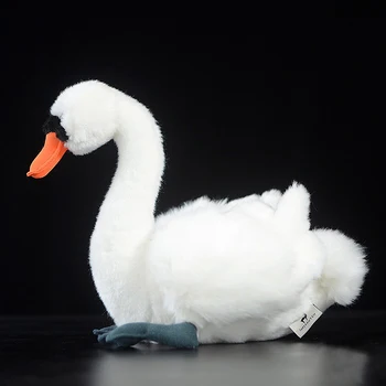 25 cm Realisticky Biela Labuť Plyšové Hračky Realistické Stlmiť Swan, Plyšové Hračky, Farma, Zvieratá, Oblečenie pre Bábiky Narodeniny, Vianočné Darčeky