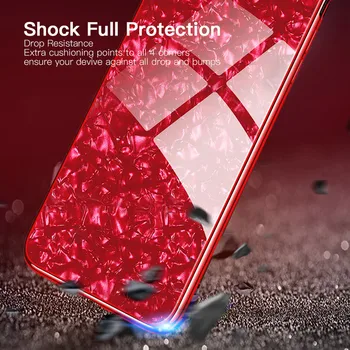 Kryt pre iPhone8 Sklo puzdro pre iPhone 8 puzdro pre iphone 8 7 Plus Luxusný Ochranný Zadný Kryt Ružový Shockproof pre iPhone 7 8