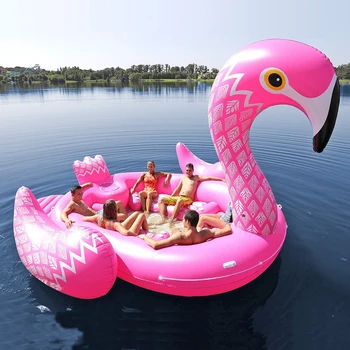 Hodí Sedem Ľudí 530cm Ginormous Flamingo Obrie Jednorožec Nafukovací Čln Pool Party Float Vzduchu Matrac Plávanie Krúžok Hračky boia