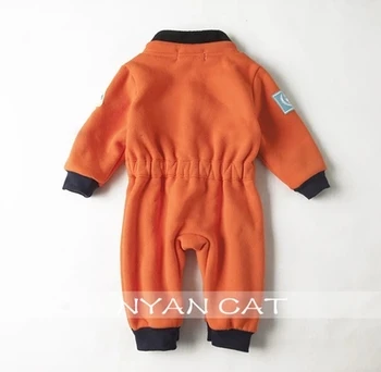 V Pohode Baby Chlapci Kostýmy Orange Astronaut Štýl Romper Detské Kostýmy Novorodenca Skafander Dlhý Rukáv Jumpsuit Výšivky Oblečenie