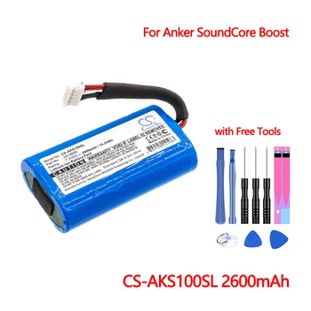 Bluetooth Reproduktor Batérie CS-AKS100SL Pre Anker SoundCore Boost Náhradné kontakty batérie 2S18650 AKKU 7.4 V 2600mAh