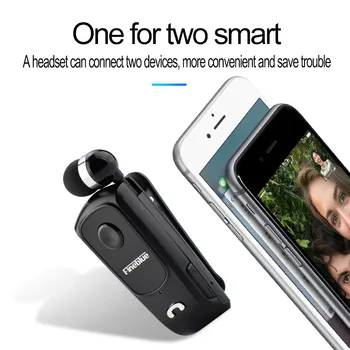 FINEBLUE F920 Bezdrôtové Slúchadlá Bluetooth Handsfree Slúchadlá Slúchadlá Hovory Pripomenúť Vibrátor Nosenie Klip Ovládač pre telefón s Mic