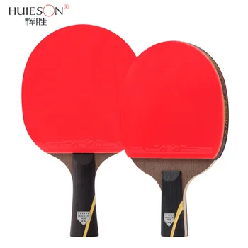 Huieson 6 Hviezdičkový Inovované Stolný Tenis Raketa 7 Vrstiev Double Face Gumy Uhlíkových Vlákien, Ping Pong Raketa Bat S Krytom, 2 ks