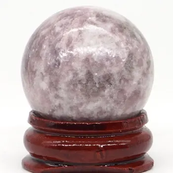 Prírodné Lila Lepidolite Loptu Minerálov Kremeňa Oblasti Masáž Rúk Crystal Ball Uzdravenie Feng Shui Domova Príslušenstvo 30 mm