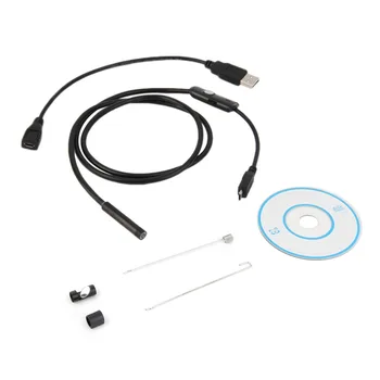 1 M /7mm Objektív Kábel USB Mini, Neohybné, Inšpekčné Kamery Had Trubice Nepremokavé Endoskopu Borescope so 6 LED pre Android Hot Predaj