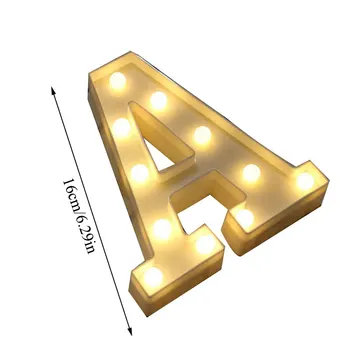 Abeceda Písmeno LED Svetlá Stan Prihlásiť Číslo Lampa Dekorácie Nočné Svetlo Pre Stranu, Spálňa Svadby, Narodeniny, Vianoce, Výzdoba