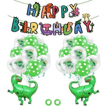1pc nastaviť Jurský Dinosaura Fóliové Balóniky 12inch Konfety Polka Dot Latexové Balóny Happy Narodeniny, Party Baby Sprcha Balón Dekor