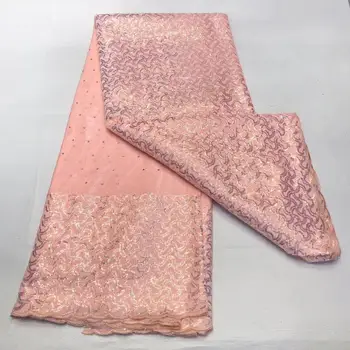 Nigérijský Nežnej Čipky Textílie Afriky Čipky Textílie 2020 Vysokej Kvality Nežnej Čipky Textílie S Flitrami Čipky Francúzskej Čipky Textílie