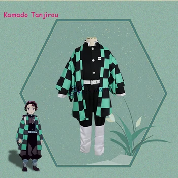 Anime Deti Démon Vrah Kimetsu č Yaiba Tanjirou Kamado Nezuko Tsuyuri Kanawo Cosplay Kostým Kimono Jednotné Dieťa Oblečenie Set