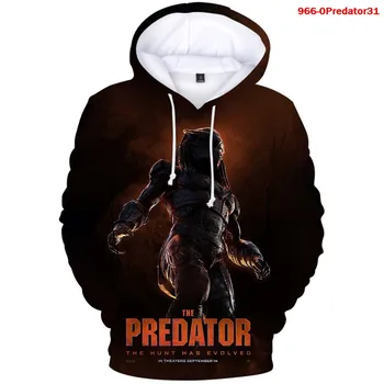2021 Nové Mikiny Hororové Filmy Predator 3d Tlač Muži Jeseň v Zime Teplá mikina s Kapucňou Ženy Hip Pop Streetwear Predator Swearshirt