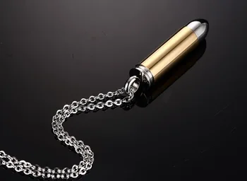 FXM VNN5 nehrdzavejúcej ocele náhrdelník hot predávať populárny jednej ženy 50mm Bullet USA milenca darček ženy šperky