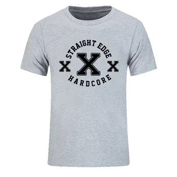 2019 Nové Letné Módy Mužov Jednoduché Krátke Rukávy Bavlna T-Shirt Straight Edge Hardcore Populárny Štýl Človeka T-Shirt