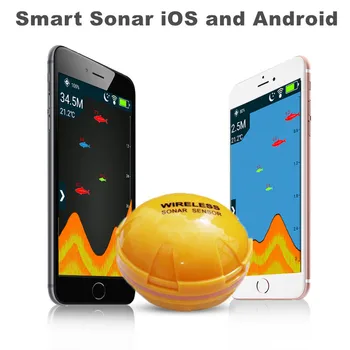 Chytrý Telefón Fishfinder Bezdrôtový Sonar Ryby Finder Hĺbka Mora Jazere Ryby Zistiť iOS Android App Findfish Smart Sonar Echo Siréna