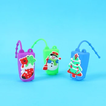 10Pcs Hand Sanitizer Mini Naplniteľné Prázdne Fľaše s Vianočným Silikónový Držiak