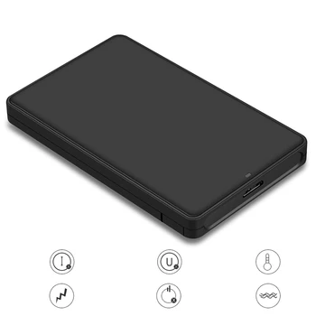 USB 3.0 2.5 Palcový SATA Pevný Disk, Externý HDD Enclosure 2TB, Dual LED Svetlo, Indikácia Mobile Pevného Disku Box