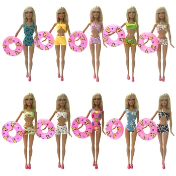 NK Doll Oblečenie, Plavky 5 Náhodne Pláži Plavky +5 Papuče +5 Plávanie kôl Pre Bábiku Barbie Príslušenstvo, Oblečenie, Hračky DZ