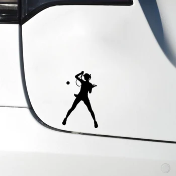 Aliauto Auto Nálepky Krásne Ženy tenista Automobily Príslušenstvo PVC Kotúča, pre Kia Rio 3 Mustang Renault,14 cm*9 cm
