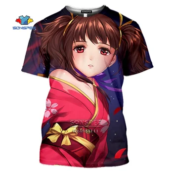 SONSPEE T shirt Mužov Anime KABANERI ŽELEZNEJ PEVNOSTI 3D Tlač pánske T-Shirts Ženy Letné Tričko Harajuku Bežné Tee Topy