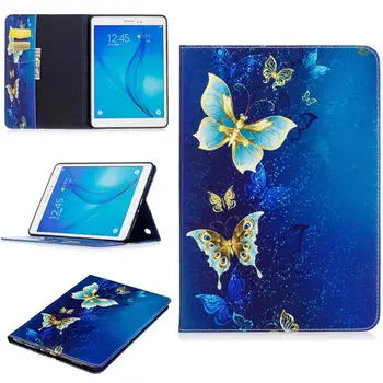 Luxusné puzdro pre Samsung Galaxy Tab 9,7 T550 T555 P550 P555 Peňaženky Folio Stand PU Koža Kože Tablet Prípade 9.7 Palca Stojan Flip