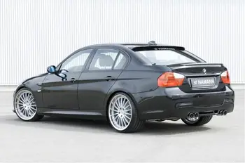 E90 HM Styling Uhlíkových Vlákien Zadný Strešný Pery Krídlo Spojler pre BMW 2005-2012