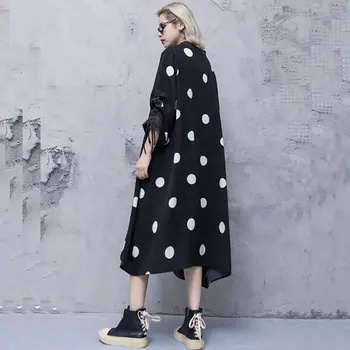 XITAO Streetwear Plus Veľkosť Šaty Ženy Trend Tlač Dlhý Rukáv V Krku Šaty Nadrozmerné Jar Ženy Oblečenie 2020 XJ3290