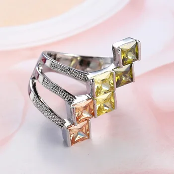 Hyperbolel Veľký kameň Perličiek Prstene Pre Ženy Vintage mincový striebro Módne snubné prstene, Šperky Strany Dary